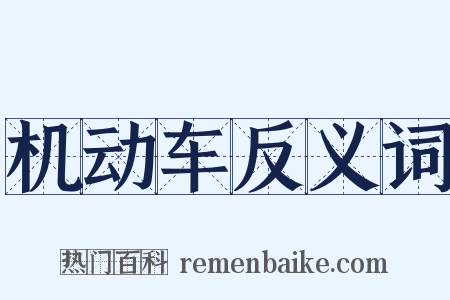 机动车反义词是什么意思的图片